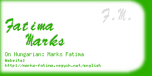 fatima marks business card